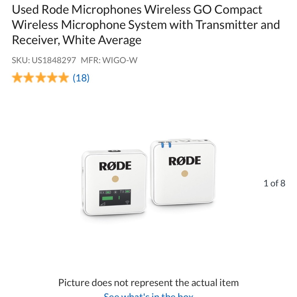Rode wireless mic white